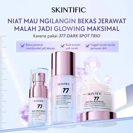 [SKINTIFIC CERTIFIED] 3PCS Skincare Set-Toner + Serum + Moisturizer Gel/Day Night Cream |  Brightening Peeling Solution Acner Glowing Barrie Exfoliating Whitening Calming Dark Spot  Niacinamide Retinol Amino Acid 5X Ceramide