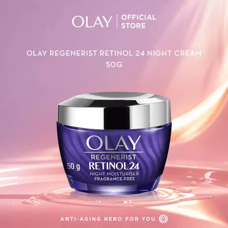 Olay Regenerist Retinol 24 Niacinamide Night Moisturizer Cream Skincare Perawatan Wajah Antiaging 50g