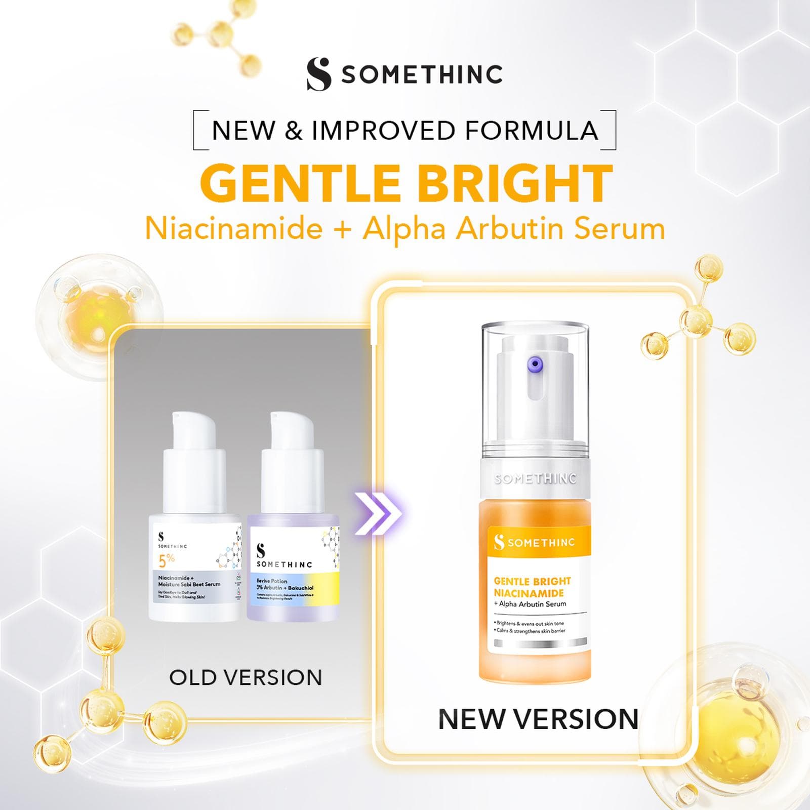 SOMETHINC Gentle Bright Niacinamide + Alpha Arbutin Serum - Pencerah & Perata Warna Kulit